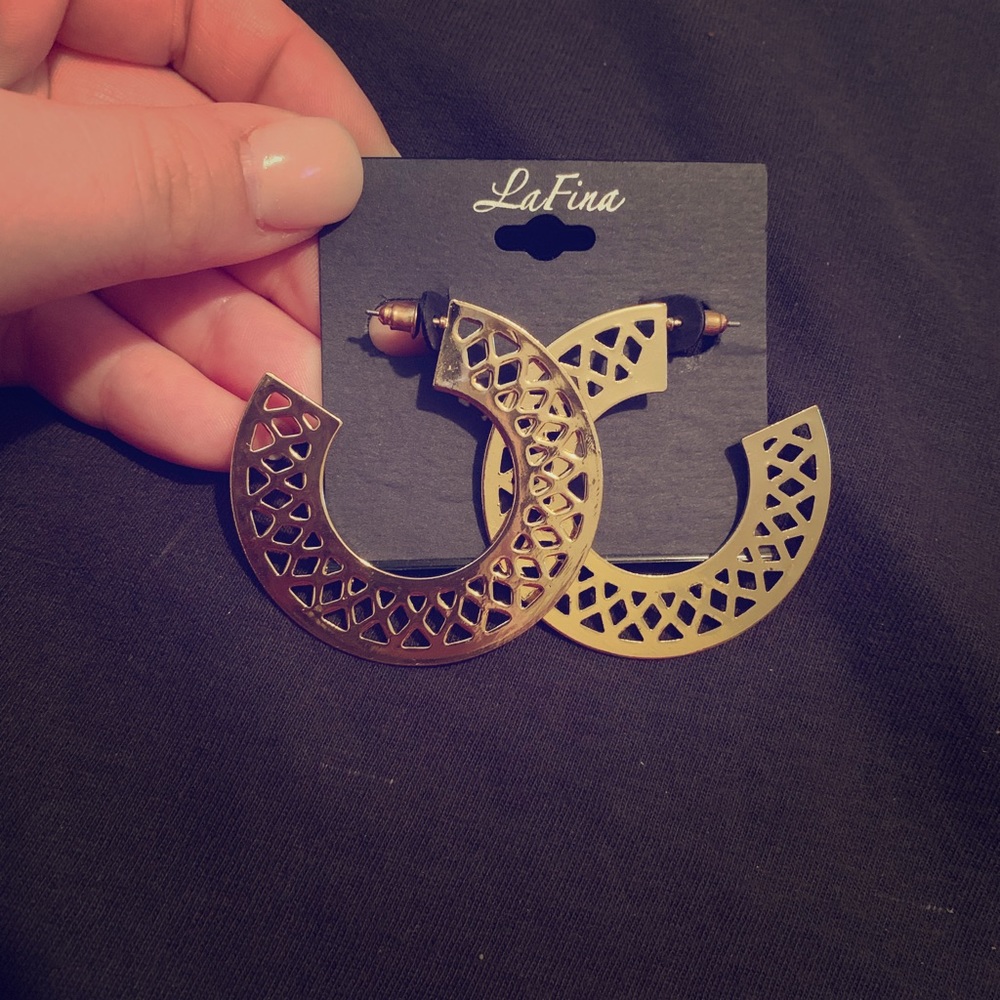 Gold hoop earrings